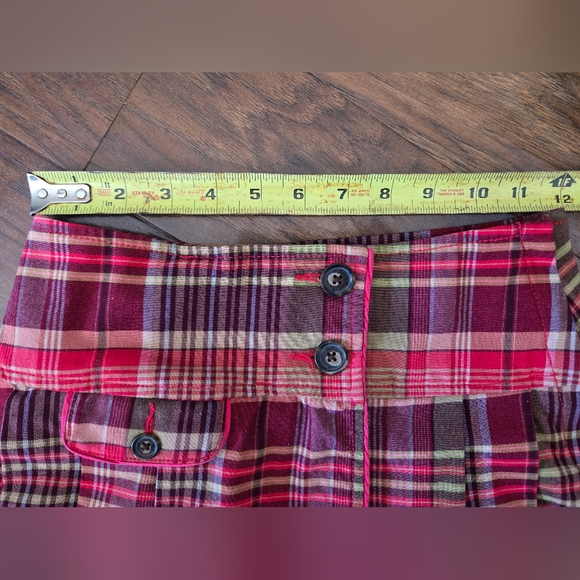 GAP Girls 8 Red Brown Fall Plaid Skort - Picture 6 of 8
